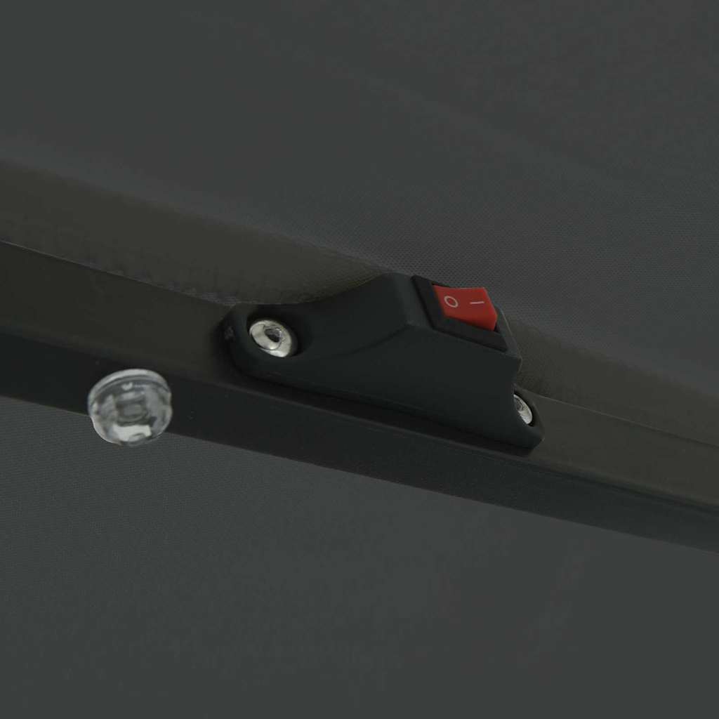 Trädgårdsparasol Antracit 395 x 395 x 245 cm Polyester