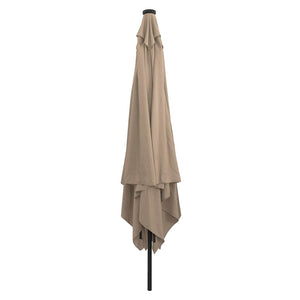 Trädgårdsparasol Taupe 295 x 295 x 245 cm Polyester och Stål