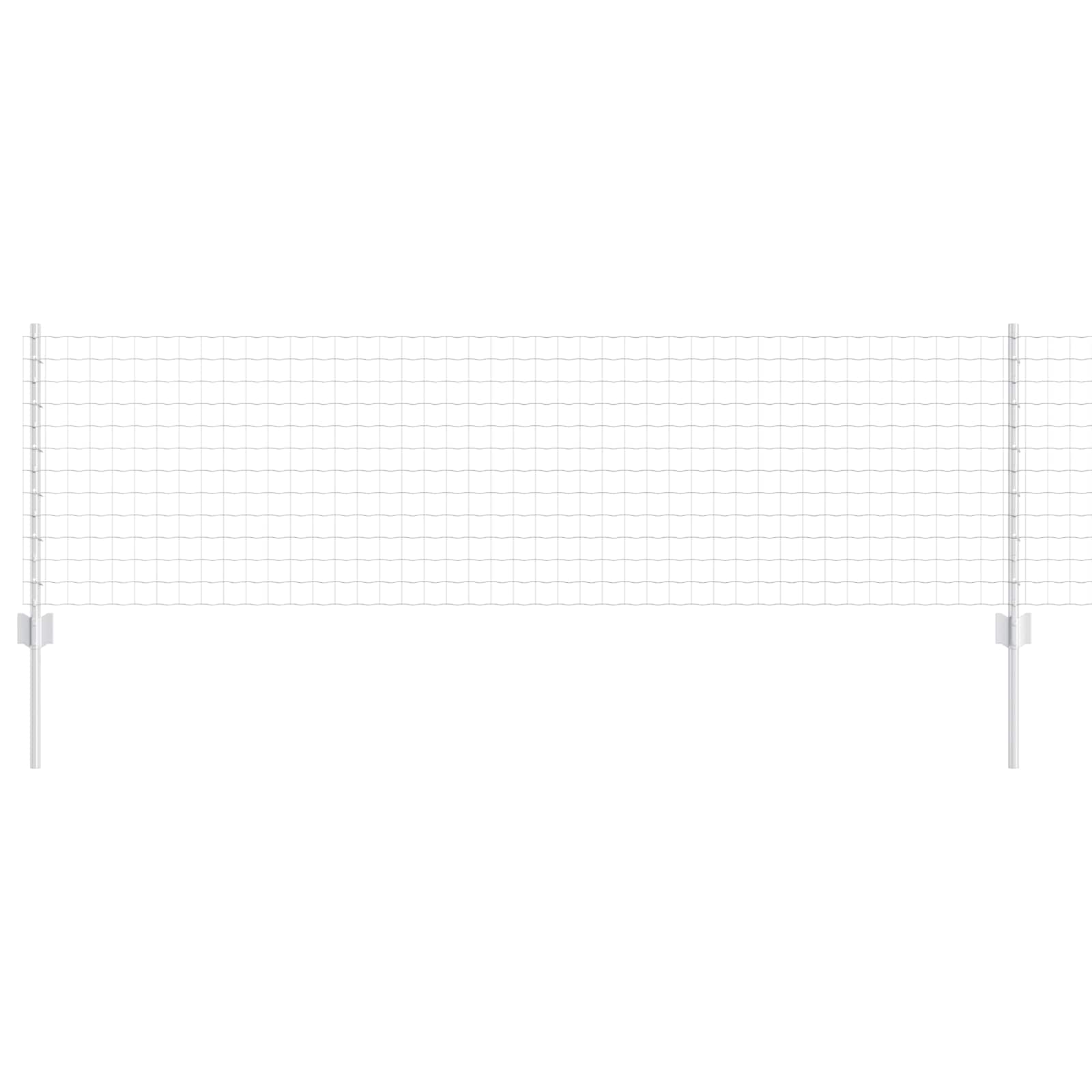 Stängsel med stolpe Silver 0,6 x 10 m Stål