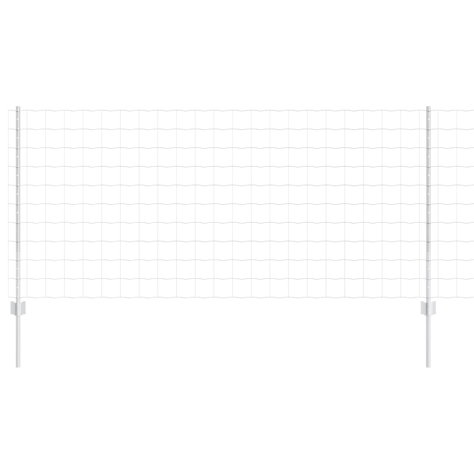 Stängsel med stolpe Silver 1 x 10 m Stål