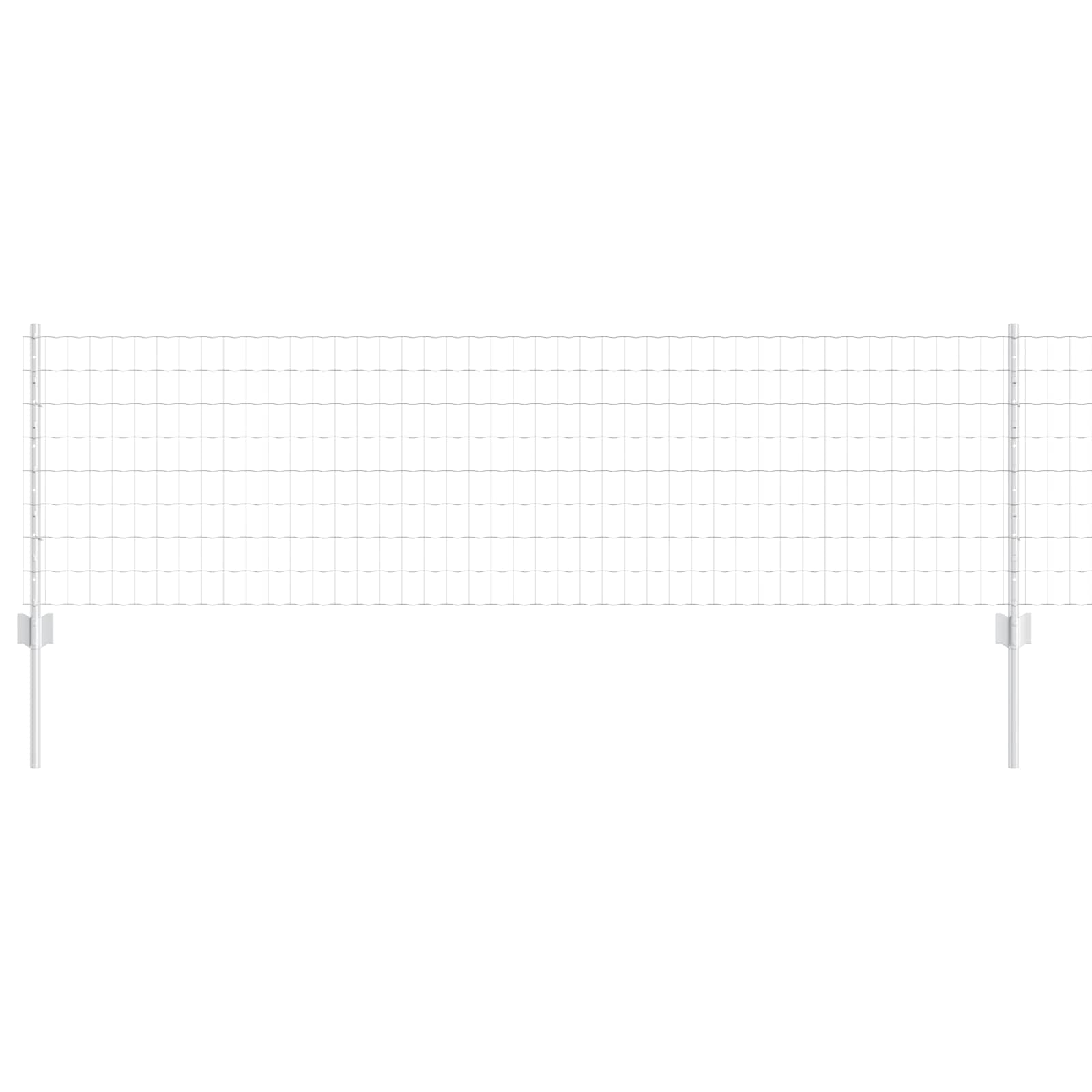 Stängsel med stolpe Silver 0,6 x 25 m Stål