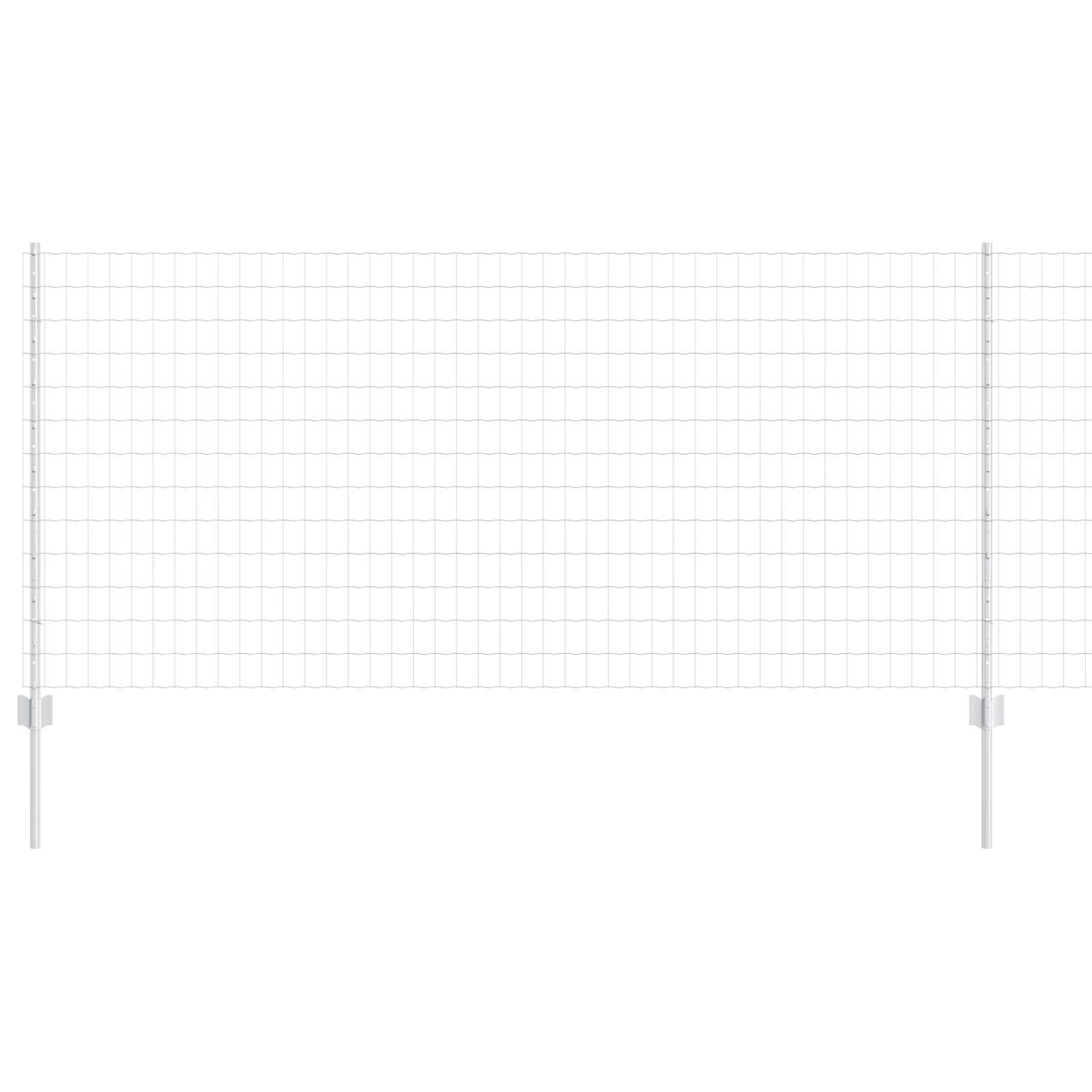 Stängsel med stolpe Silver 1 x 25 m Stål