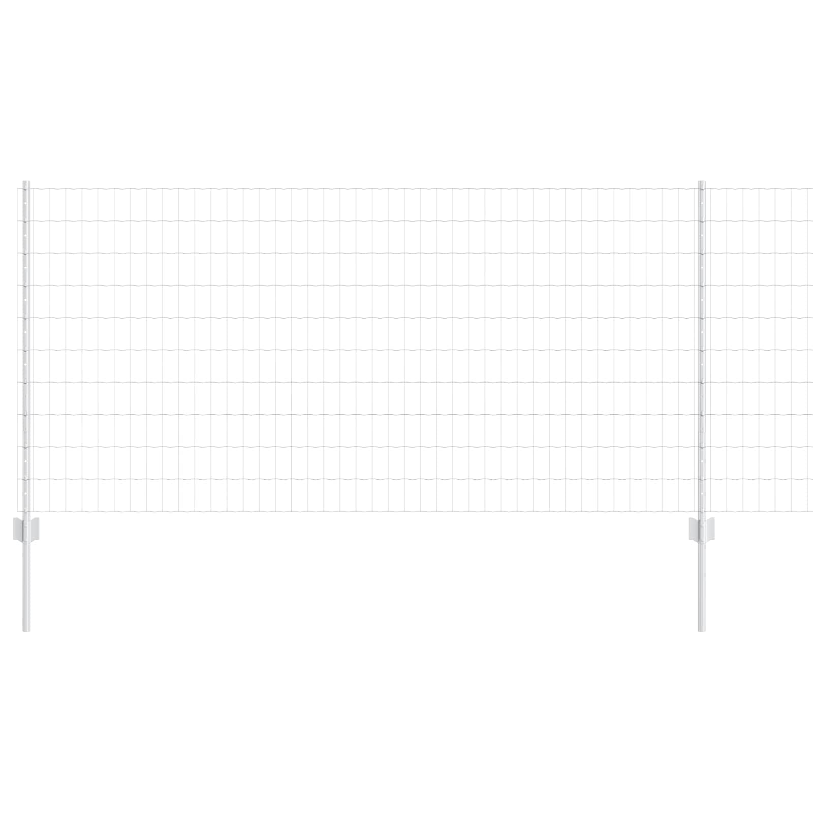 Stängsel med stolpe Silver 1 x 25 m Stål
