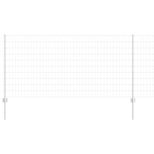 Stängsel med stolpe Silver 1 x 25 m Stål