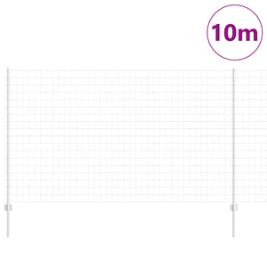 Stängsel med stolpe Silver 1,4 x 10 m Stål