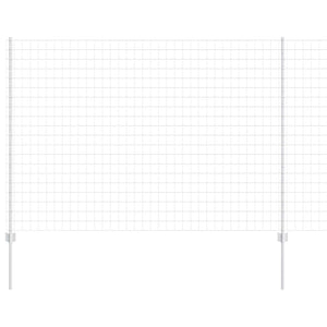 Stängsel med stolpe Silver 1,6 x 10 m Stål