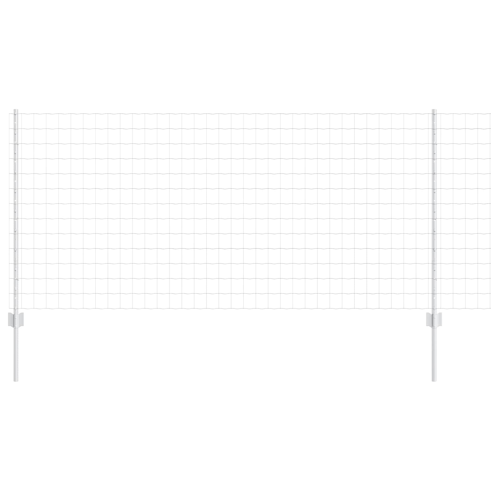Stängsel med stolpe Silver 1 x 25 m Stål