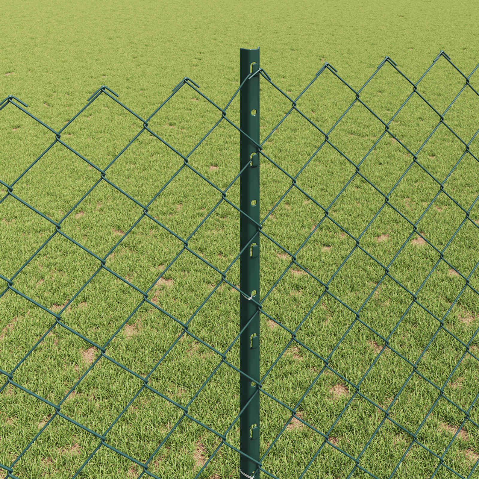 Stängsel med stolpe Grön 1,4 x 25 m Stål och PVC