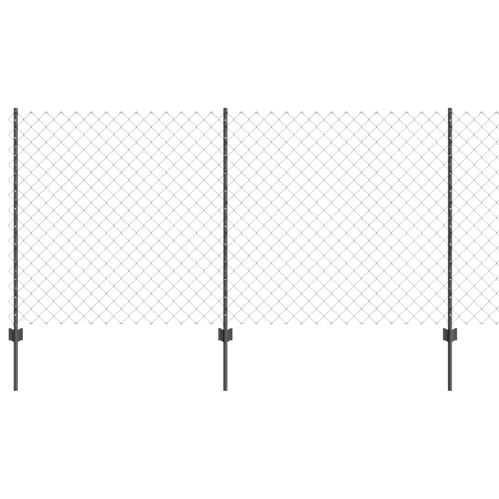 Stängsel med stolpe Grå 1,2 x 10 m Stål och PVC