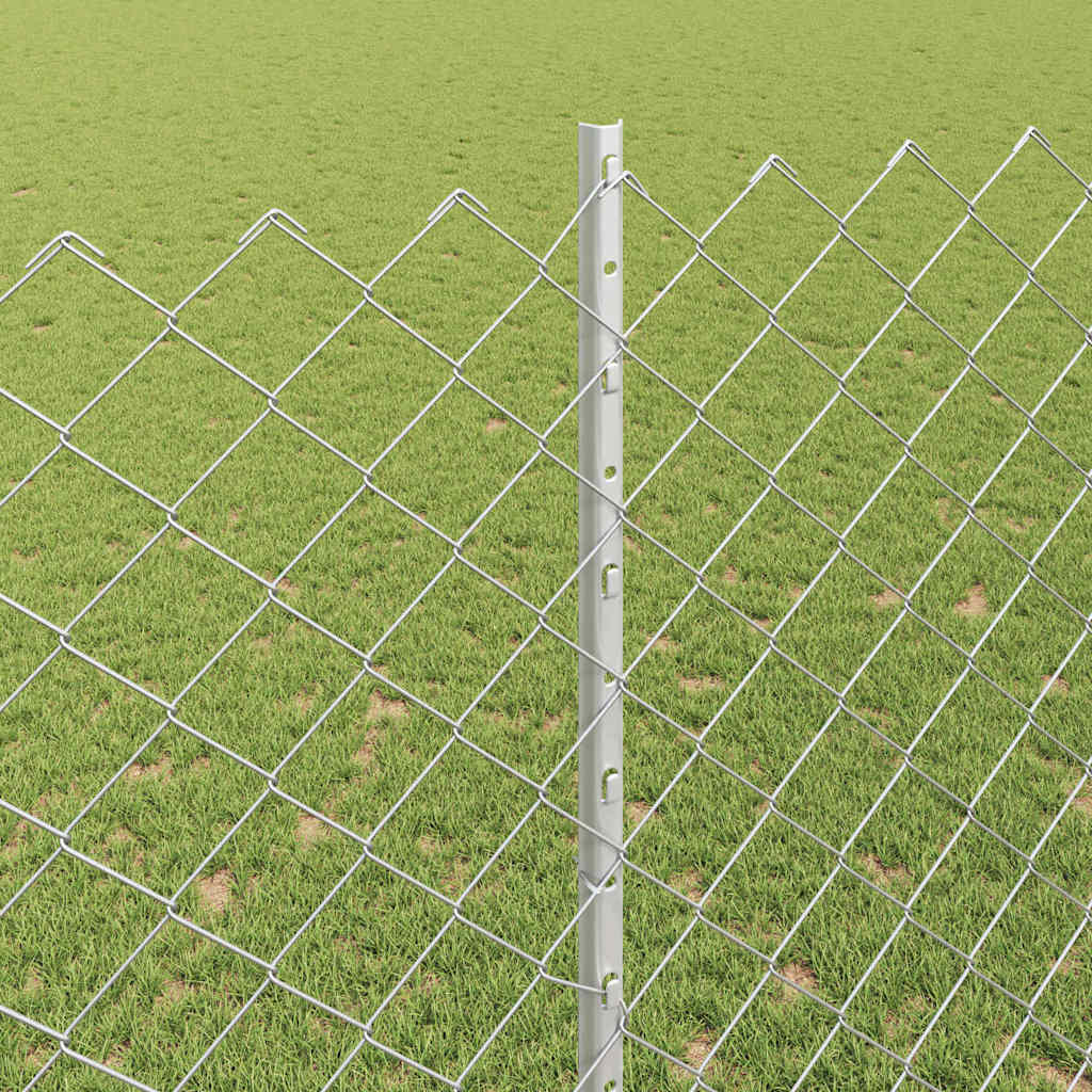 Stängsel med stolpe Silver 1,6 x 10 m Stål