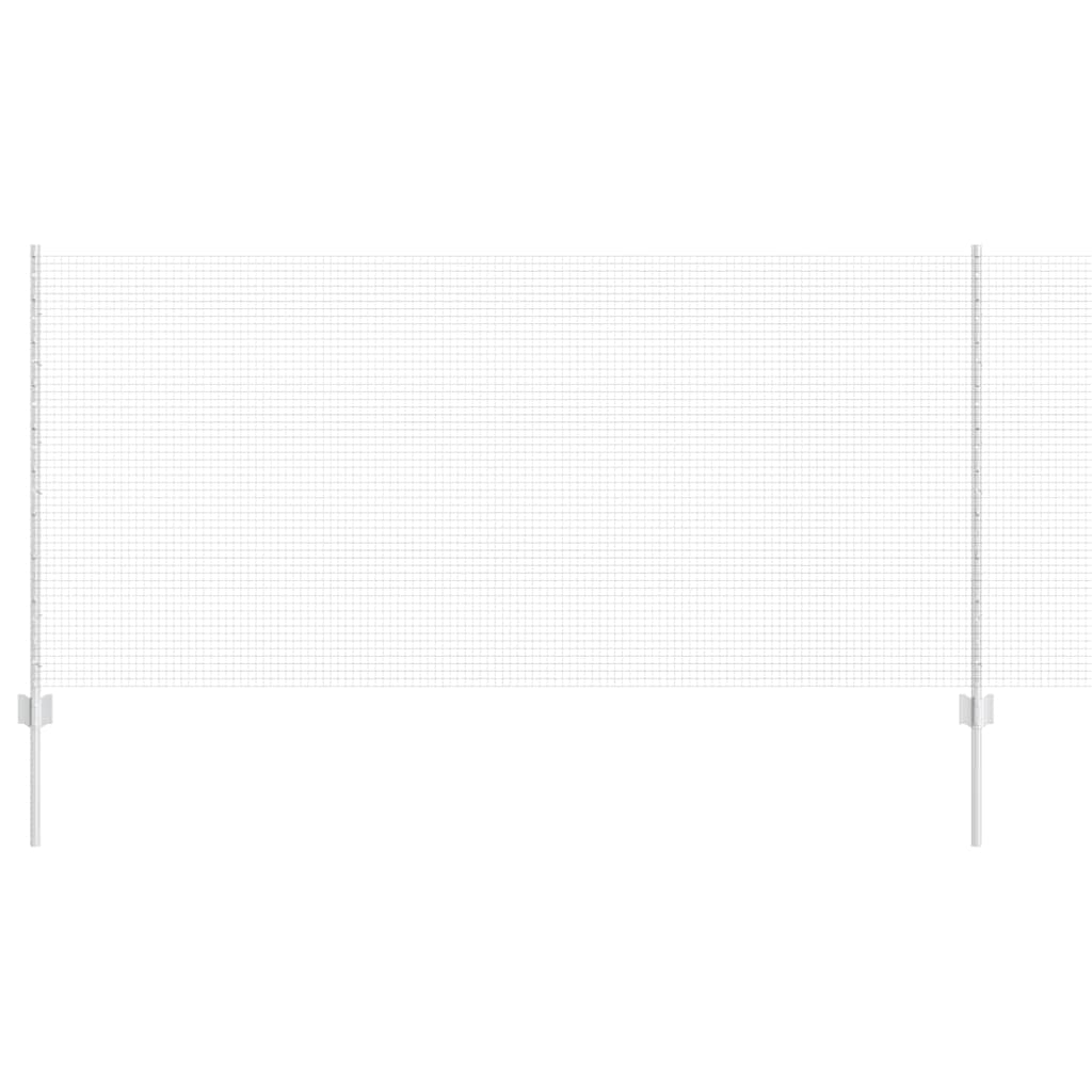 Stängsel med stolpe Silver 1 x 25 m Stål