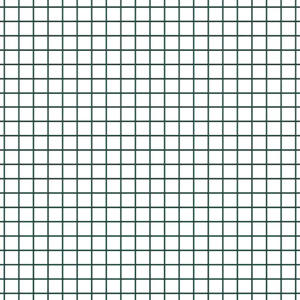 Stängsel med stolpe Grön 1,2 x 25 m Stål och PVC