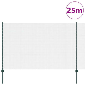 Stängsel med stolpe Grön 1,6 x 25 m Stål och PVC