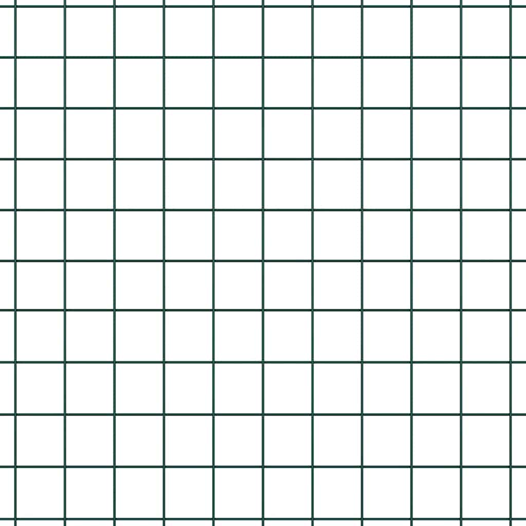 Stängsel med stolpe Grön 1 x 50 m Stål och PVC