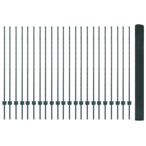 Stängsel med stolpe Grön 1,4 x 50 m Stål och PVC