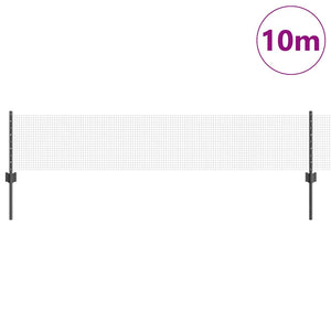 Stängsel med stolpe Grå 0,4 x 10 m Stål och PVC