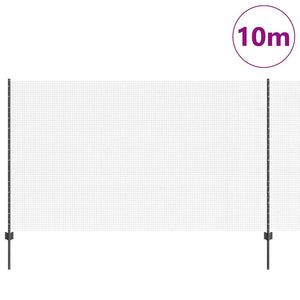Stängsel med stolpe Grå 1,4 x 10 m Stål och PVC