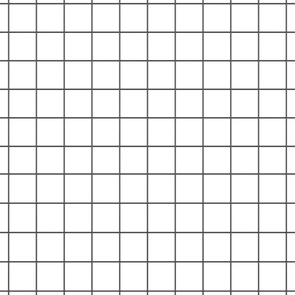 Stängsel med stolpe Grå 1,2 x 25 m Stål och PVC