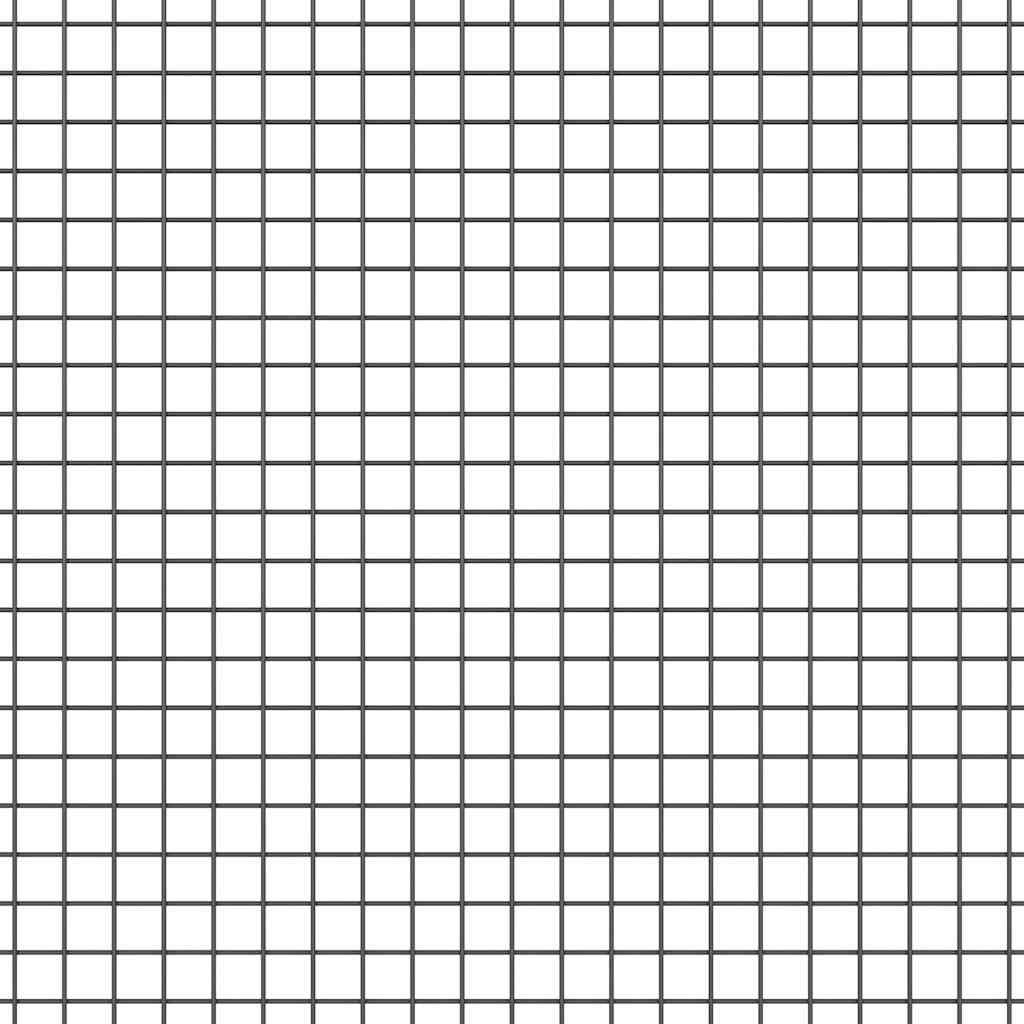 Stängsel med stolpe Grå 1 x 100 m Stål och PVC