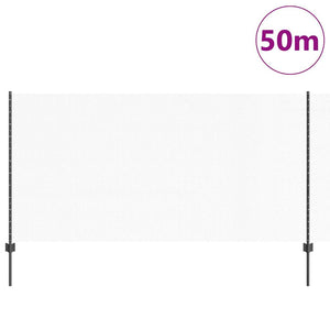 Stängsel med stolpe Grå 1,2 x 50 m Stål och PVC