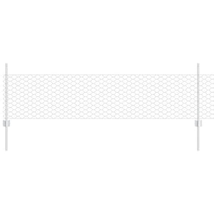 Stängsel med stolpe Silver 0,5 x 10 m Stål