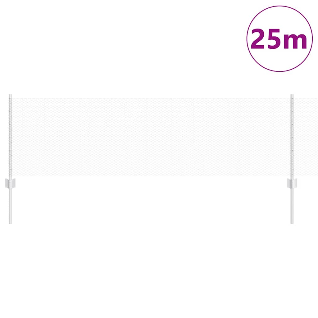 Stängsel med stolpe Silver 0,6 x 25 m Stål