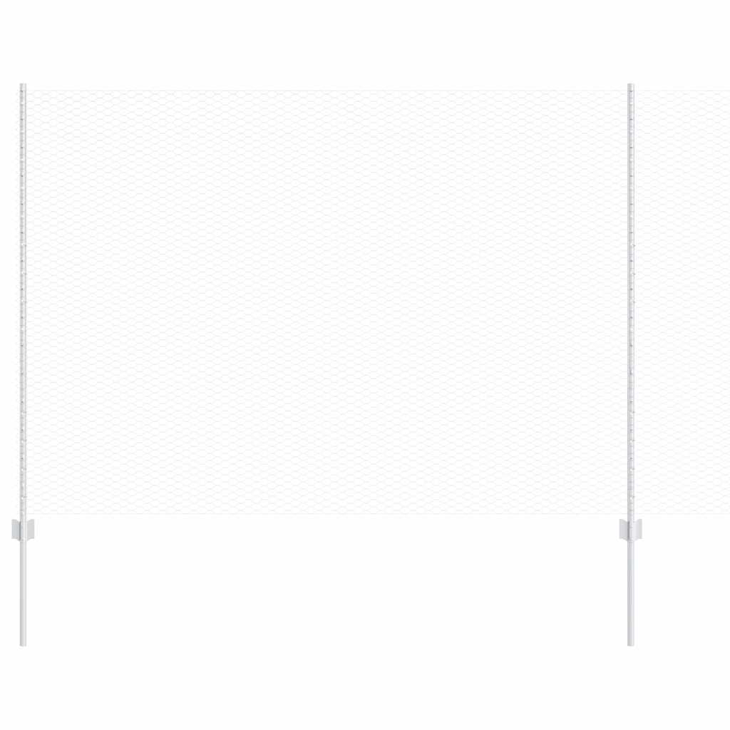 Stängsel med stolpe Silver 1,6 x 25 m Stål