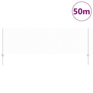 Stängsel med stolpe Silver 0,8 x 50 m Stål