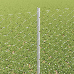 Stängsel med stolpe Silver 1,4 x 50 m Stål