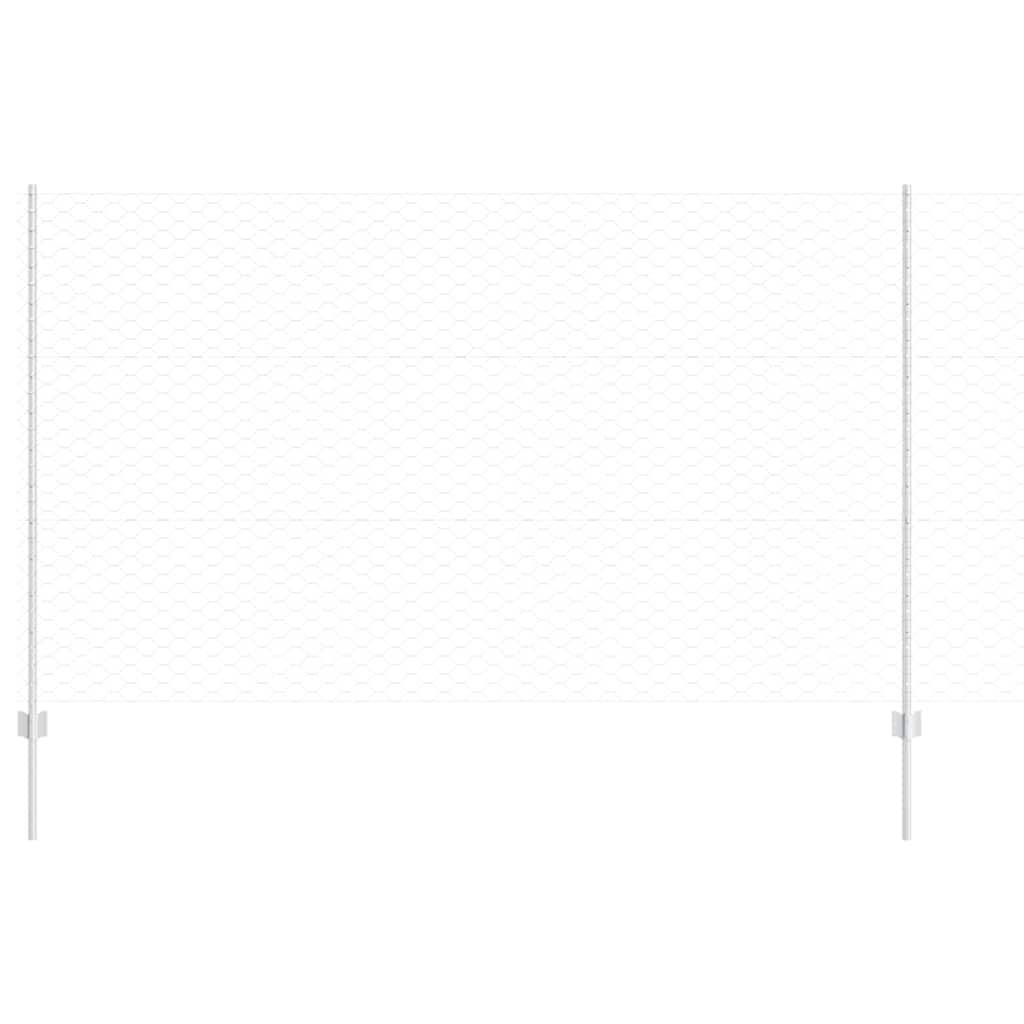 Stängsel med stolpe Silver 1,4 x 50 m Stål