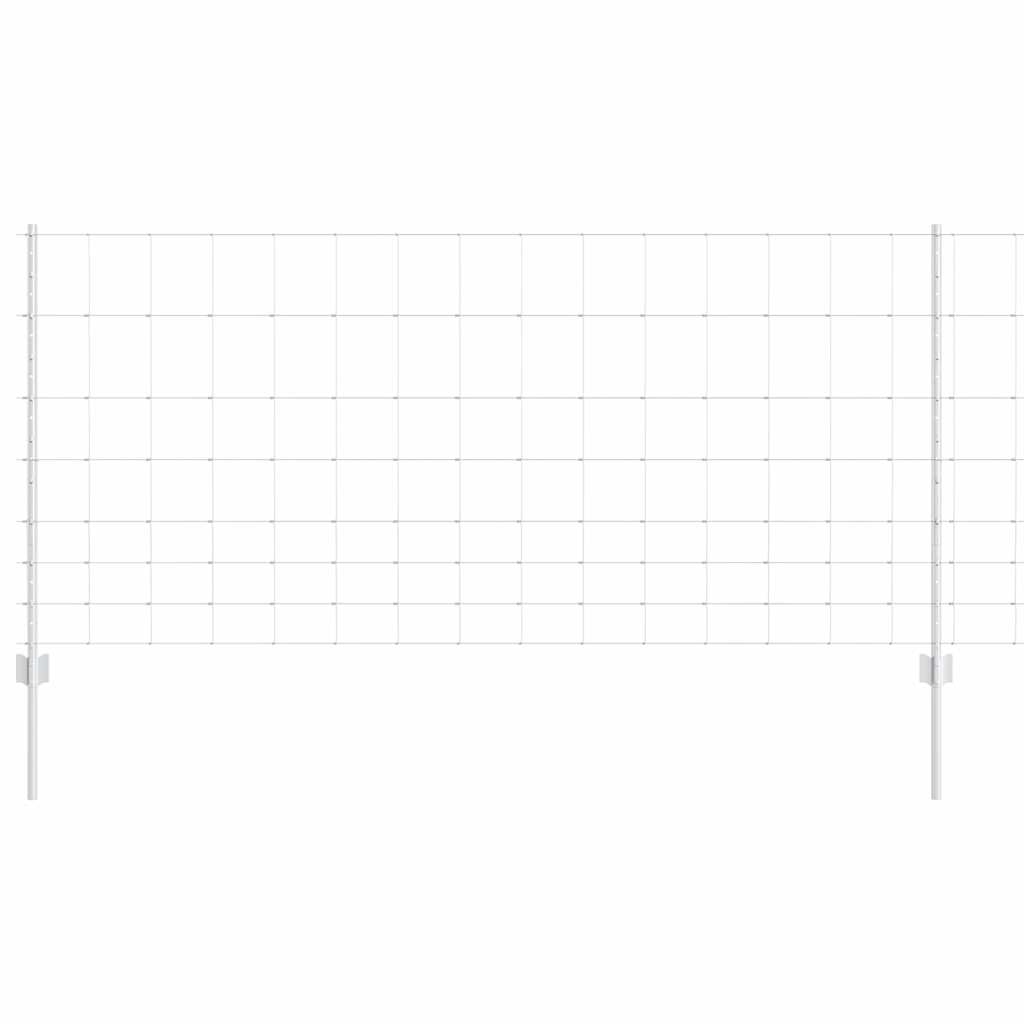 Stängsel med stolpe Silver 1 x 25 m Stål