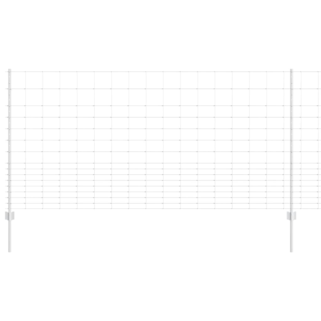 Stängsel med stolpe Silver 1,2 x 25 m Stål