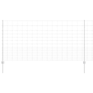 Stängsel med stolpe Silver 1,2 x 25 m Stål