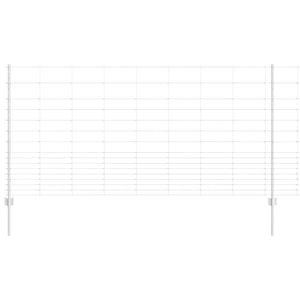 Stängsel med stolpe Silver 1,2 x 25 m Stål