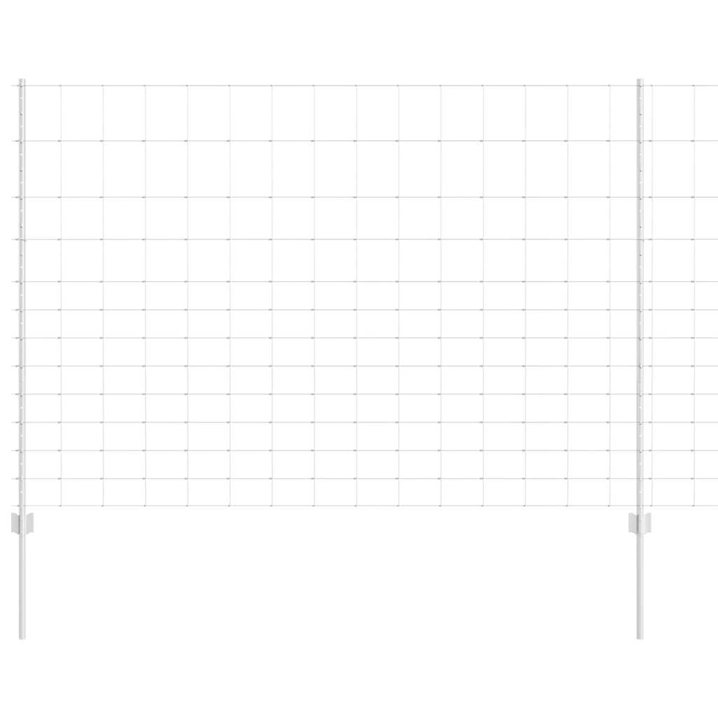 Stängsel med stolpe Silver 1,5 x 25 m Stål