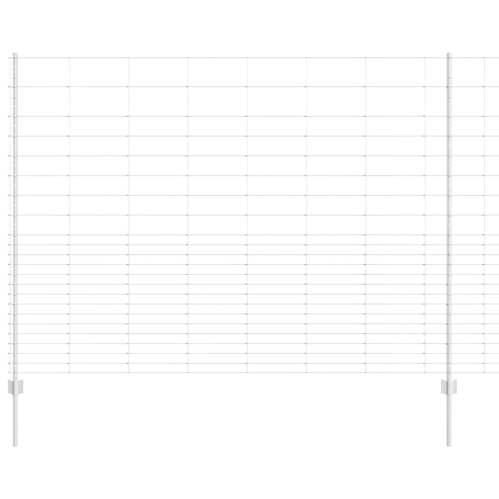 Stängsel med stolpe Silver 1,6 x 25 m Stål