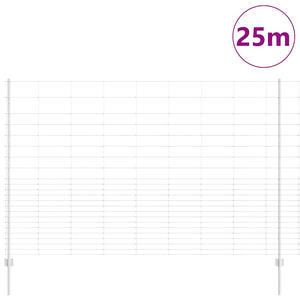 Stängsel med stolpe Silver 1,6 x 25 m Stål