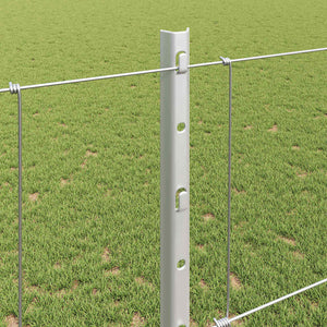 Stängsel med stolpe Silver 1,2 x 50 m Stål