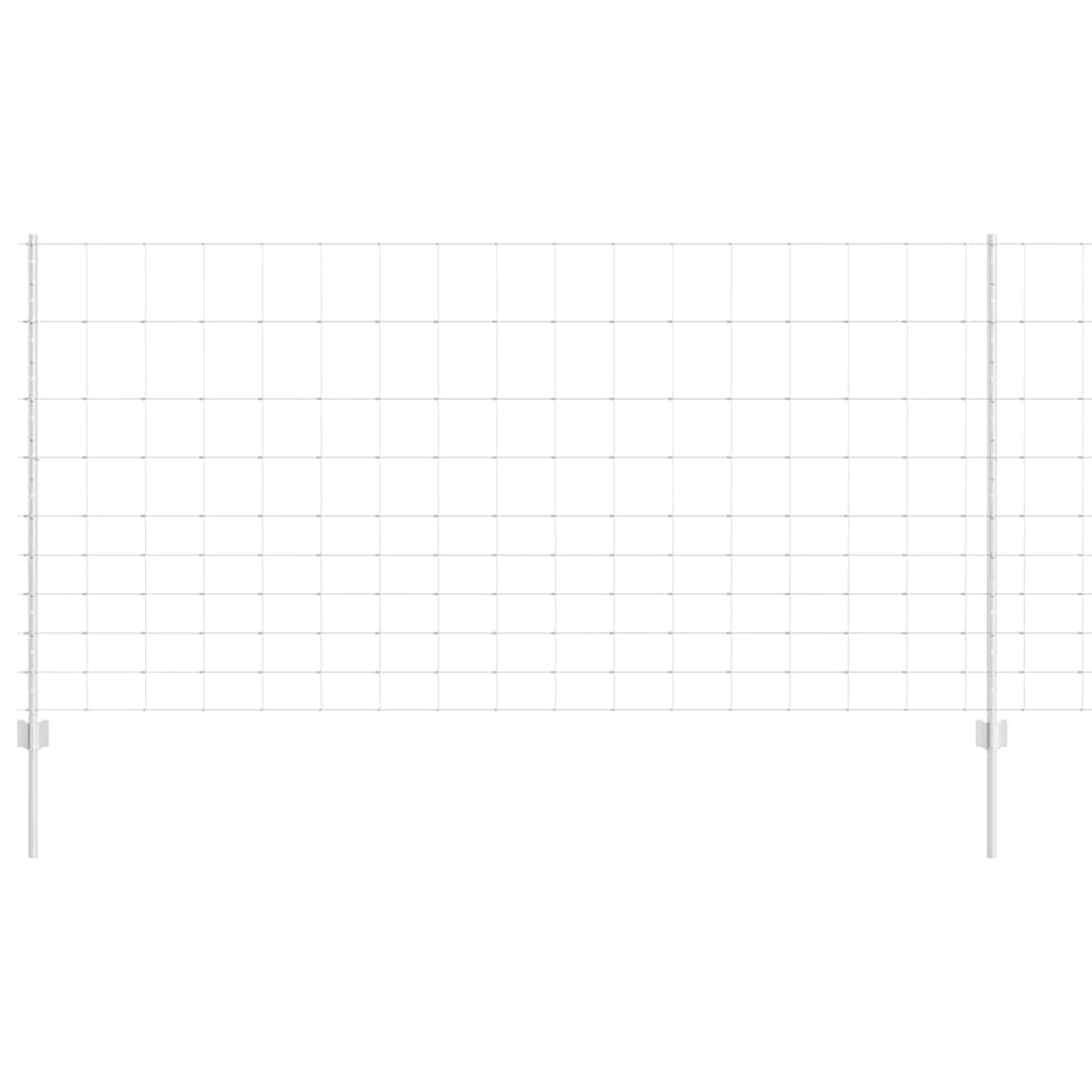 Stängsel med stolpe Silver 1,2 x 50 m Stål