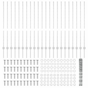 Stängsel med stolpe Silver 1,2 x 50 m Stål