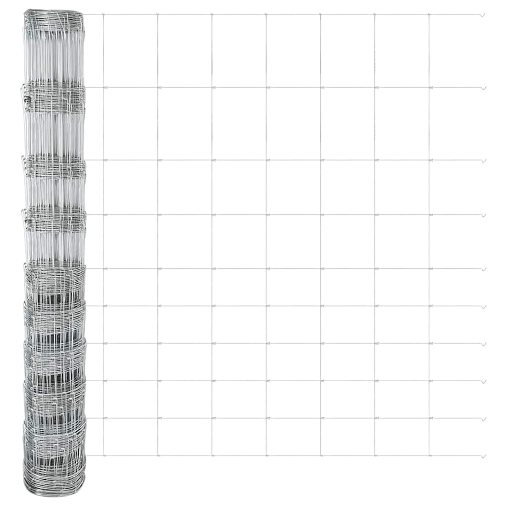 Stängsel med stolpe Silver 1,2 x 50 m Stål