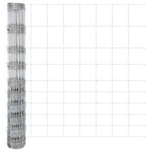 Stängsel med stolpe Silver 1,2 x 50 m Stål