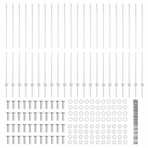 Stängsel med stolpe Silver 1,5 x 50 m Stål