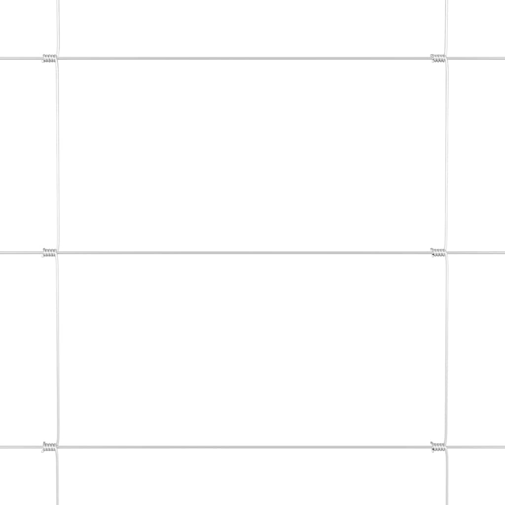 Stängsel med stolpe Silver 1,6 x 50 m Stål