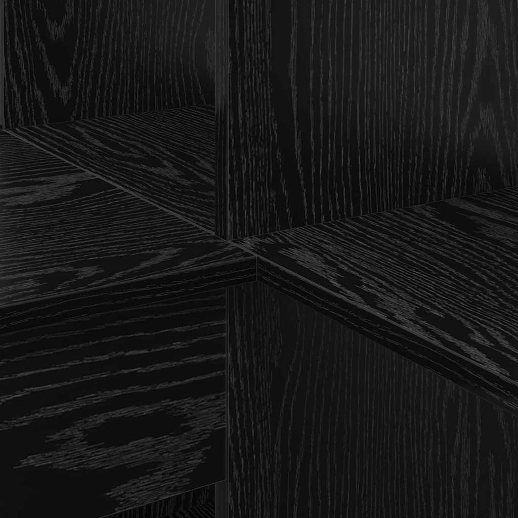 Hörnskrivbord Svart Ek 101,5 x 149,5 x 149,5 cm Konstruerat trä