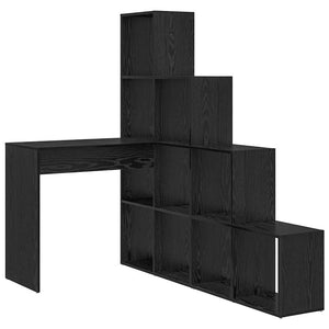 Hörnskrivbord Svart Ek 101,5 x 149,5 x 149,5 cm Konstruerat trä