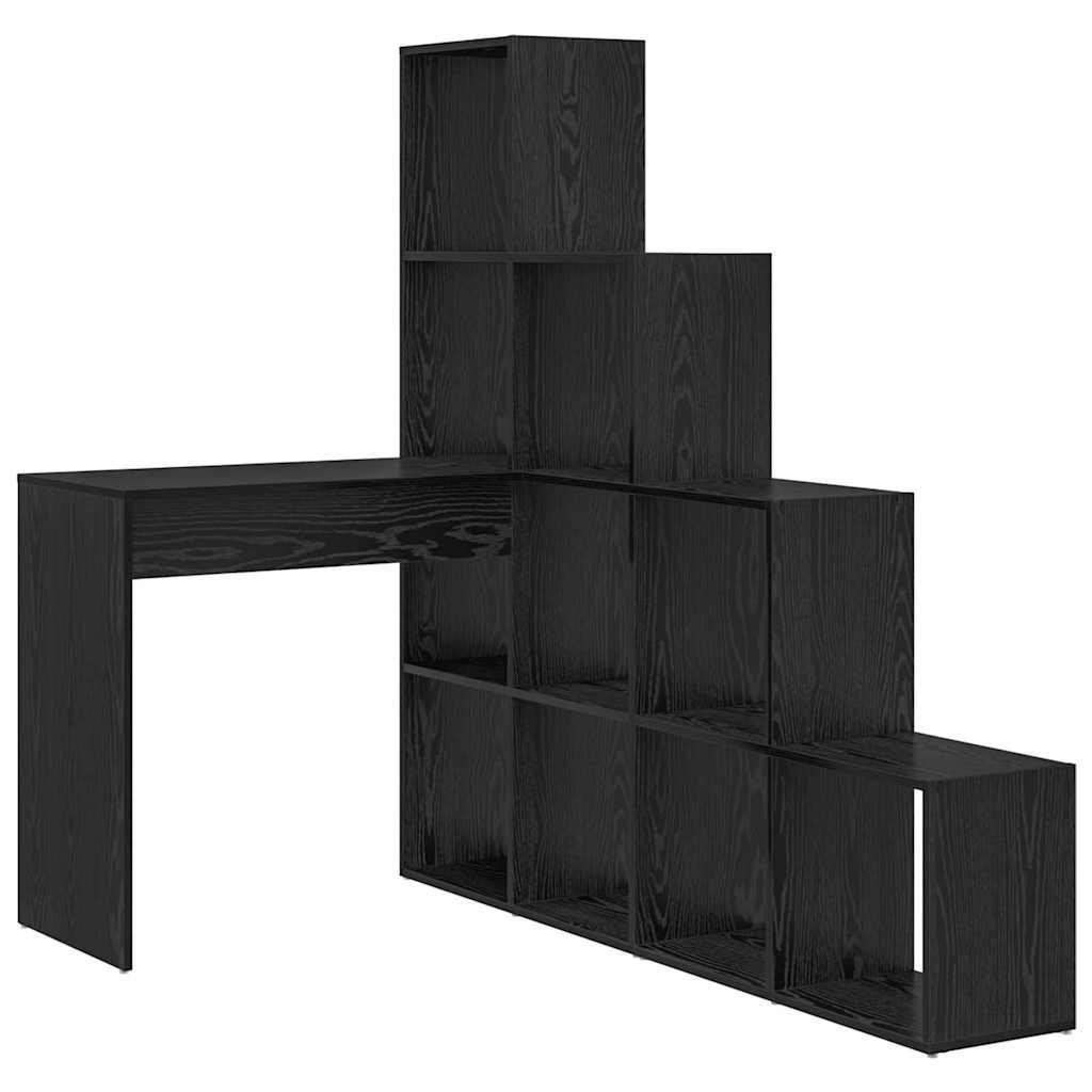 Hörnskrivbord Svart Ek 101,5 x 149,5 x 149,5 cm Konstruerat trä