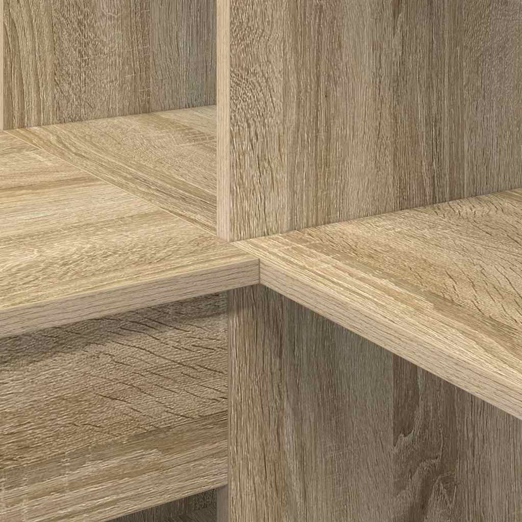 Hörnskrivbord med hylla Sonoma-ek 101,5 x 149,5 x 149,5 cm