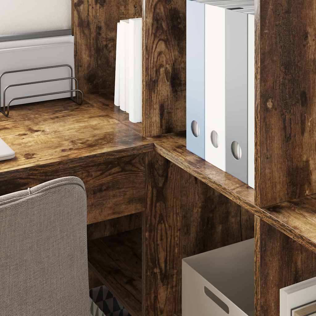 Hörnskrivbord Rökt ek 101,5 x 149,5 x 149,5 cm Konstruerat trä