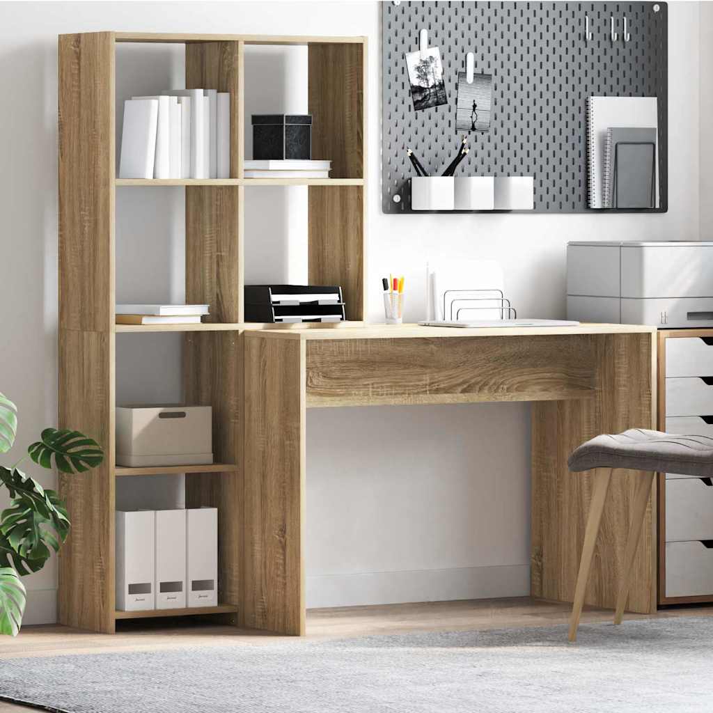 Skrivbord Sonoma-ek 138,5 x 55 x 143 cm Konstruerat trä